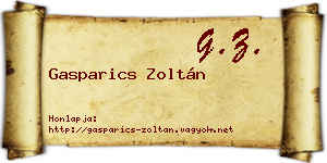 Gasparics Zoltán névjegykártya