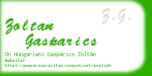 zoltan gasparics business card